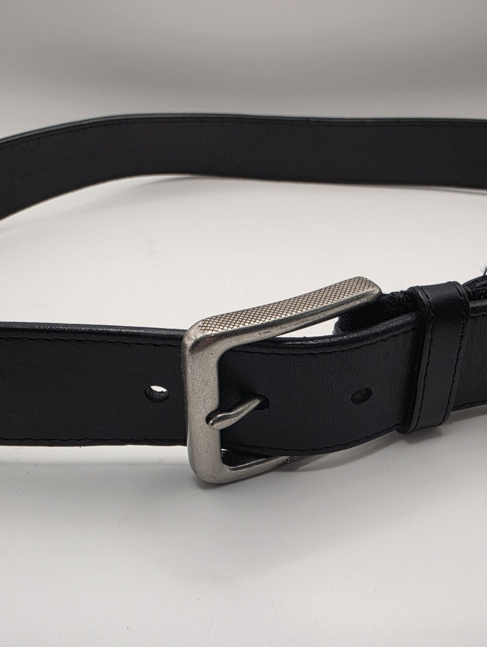 Carhartt Black Canvas Leather Trim Belt Size 36 Logo Buckle Workwear Great Cond - Picture 10 of 10